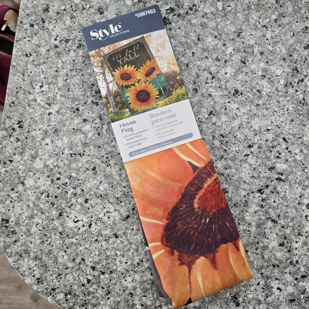 Style Selections Its Fall YAll Sunflower‎ House Flag 28x44 Autumn New 5967463